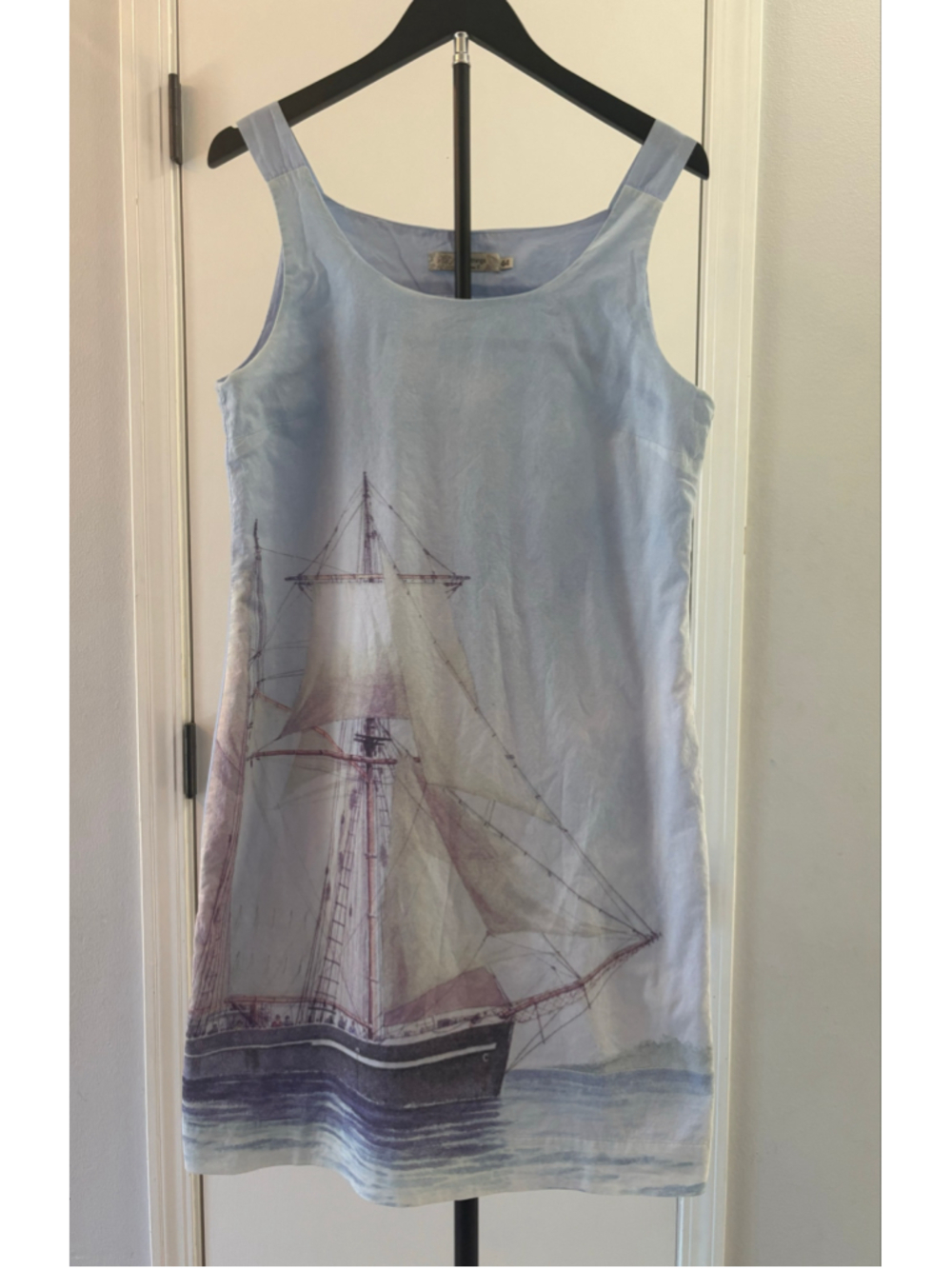 Nice Things Paloma S Sailing Ship Dress Cotton Graphic Art Print 44 US 12